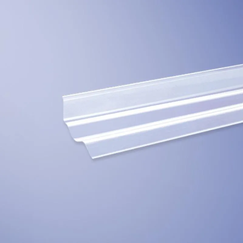 Maueranschluss aus PVC in klar für Lichtplatten im Profil 76/18 Sinus